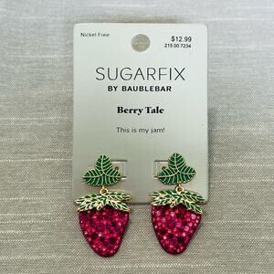 New SugarFix by BaubleBar “Berry Tale” Strawberry Earrings